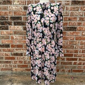 J. Crew Mercantile pink and green floral midi dress / M / Excellent condition